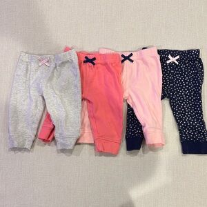 Luvable Friends Pink and Gray Leggings Set